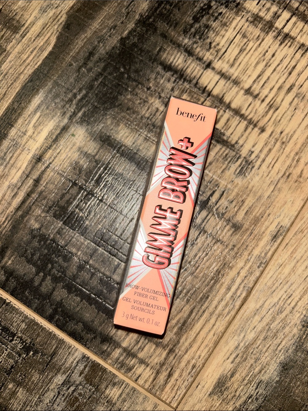 Benefit Gimme Brow+ Brow-Volumizing Gel — Coral Pink Packaging